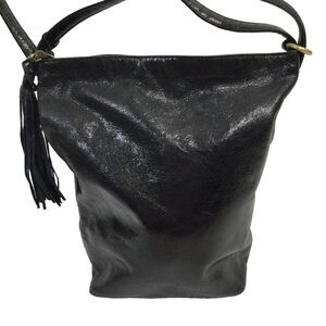 Hobo Womens Marino Orlandi Leather Convertible Sling Bag Black One Size